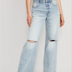 Old Navy Sky-High Wide Leg Jeans